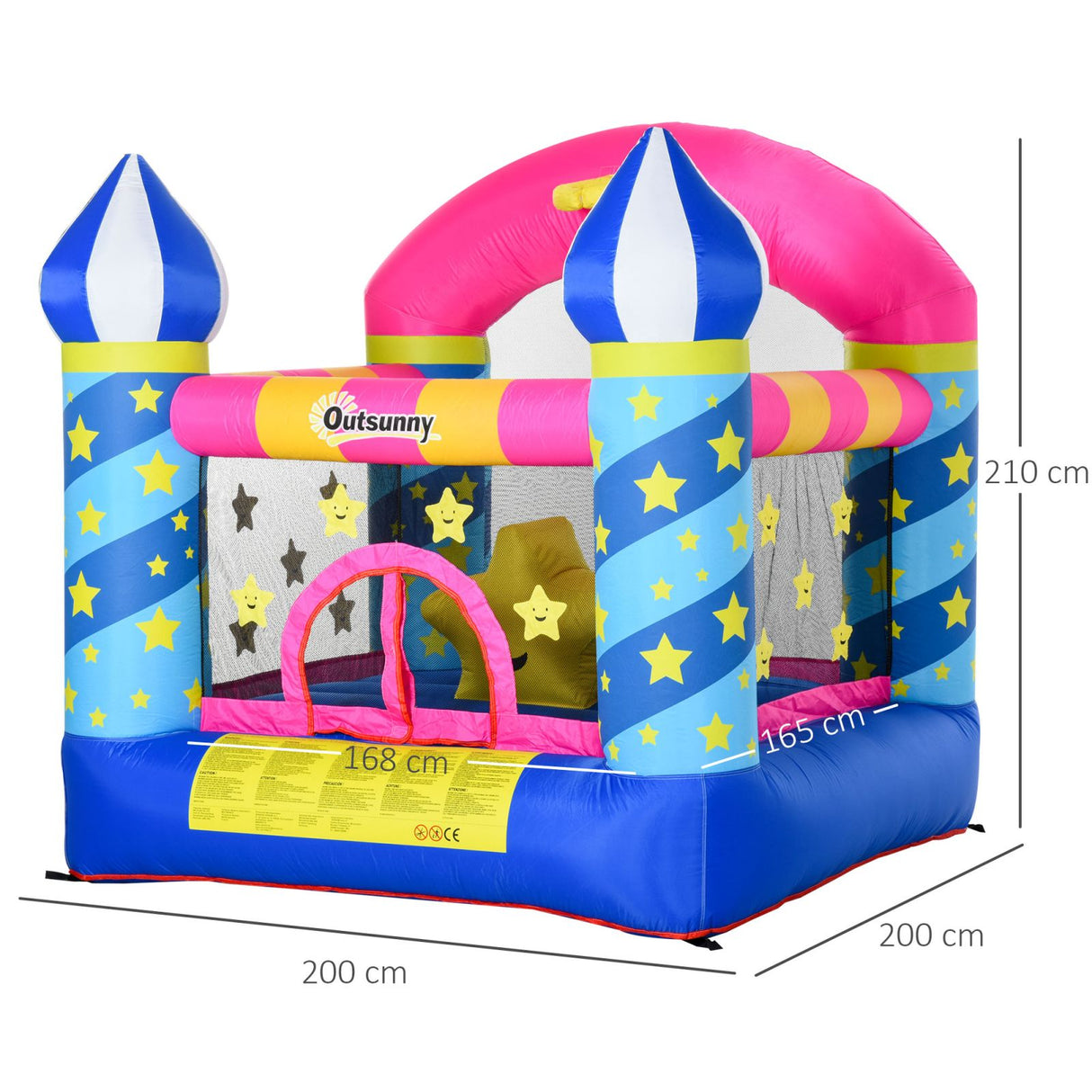 easycomfort easycomfort castello gioco gonfiabile gigante per bambini con gonfiatore ean 8055776914787