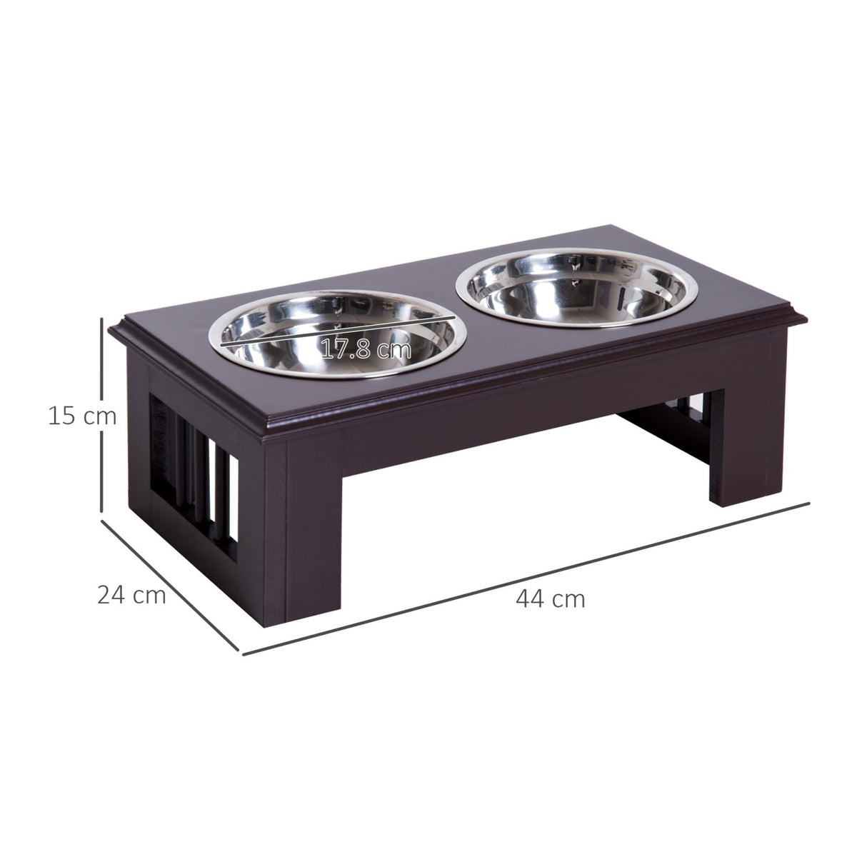 easycomfort easycomfort ciotola rialzata per cani in acciaio inossidabile 43 7x24x15cm 2 piatti ean 8054111840781