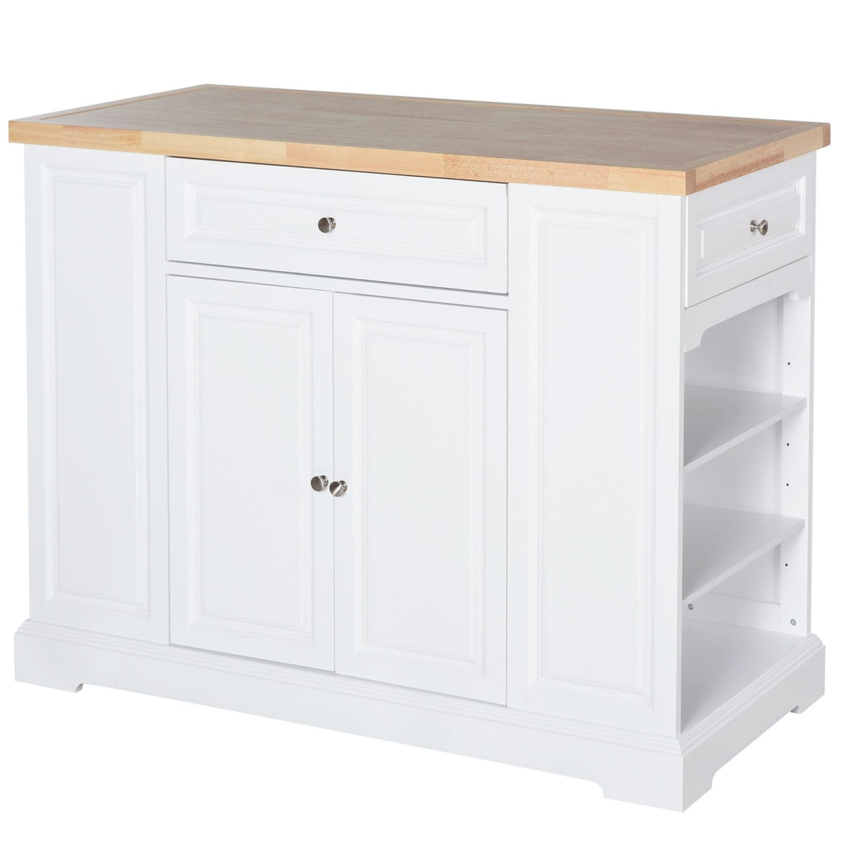 easycomfort easycomfort credenza isola da cucina in legno bianco con 3 cassetti e 1 armadietto ean 8054144138688