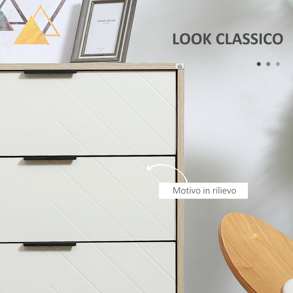 easycomfort easycomfort credenza moderna a base rialzata con 3 cassetti e 3 ripiani aperti in mdf truciolato e acciaio 100x40x79 5 cm