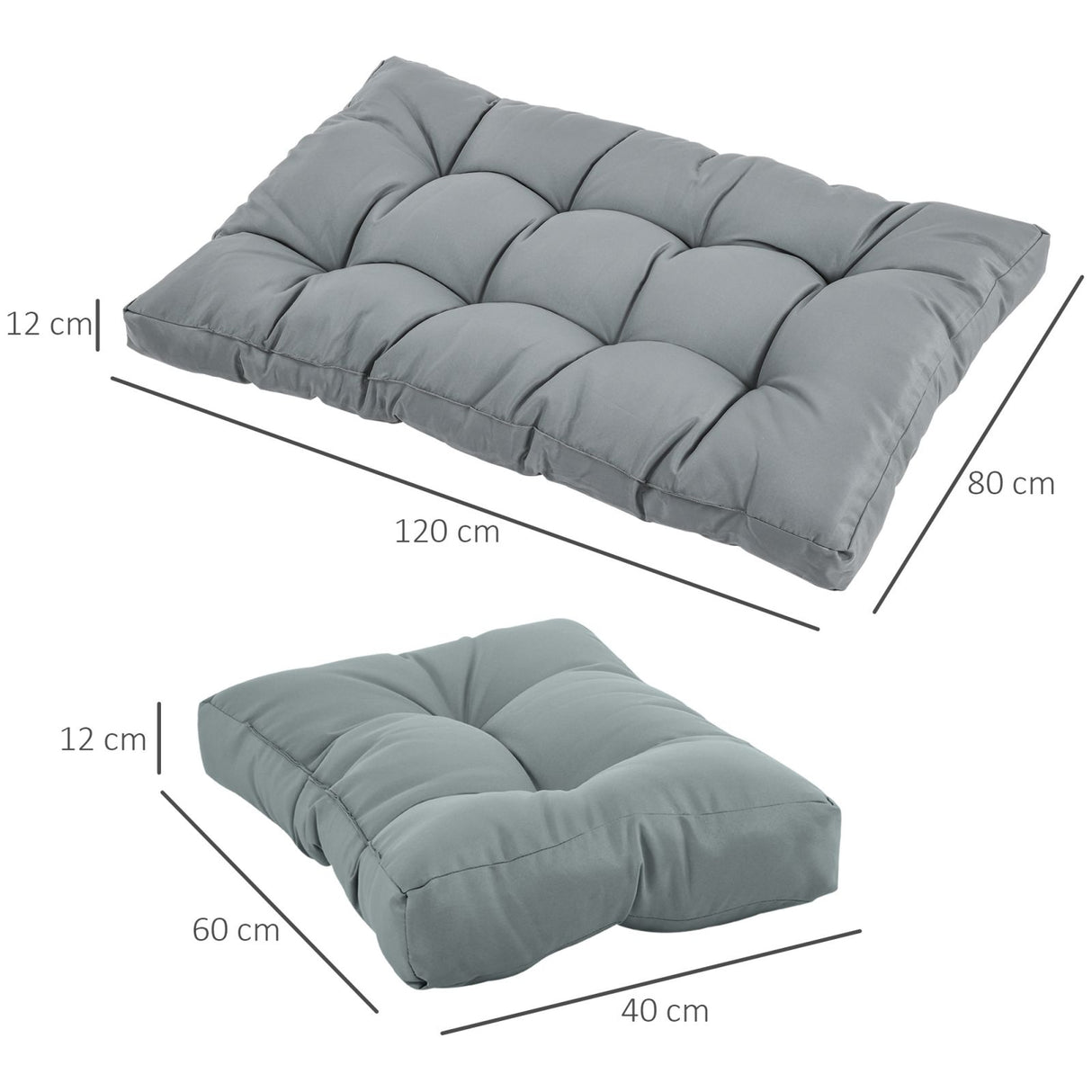 easycomfort easycomfort cuscineria per pallet set 3 cuscini per seduta e schienale di divani panca con bancali grigio scuro ean 8055776913063