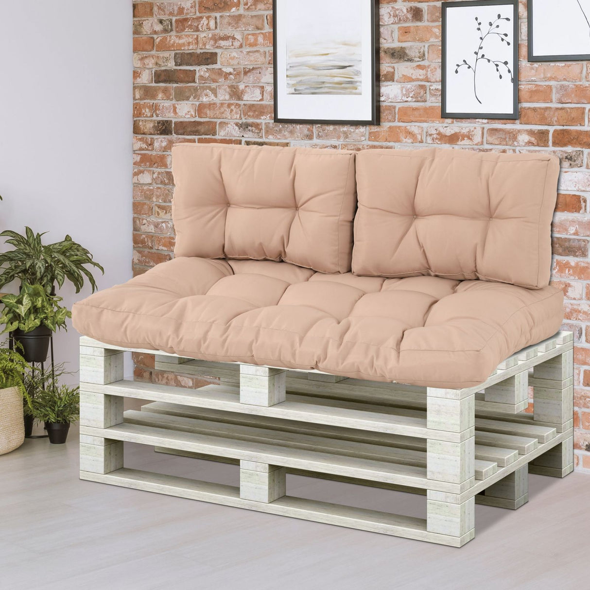 easycomfort easycomfort cuscineria per pallet set 3 cuscini per seduta e schienale di divani panca con bancali poliestere beige ean 8055776911212