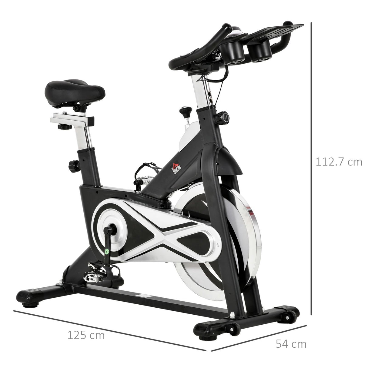 easycomfort easycomfort cyclette spin bike con volano 18kgaltezza e resistenza regolabile con supporto per cellulare e display lcd nero