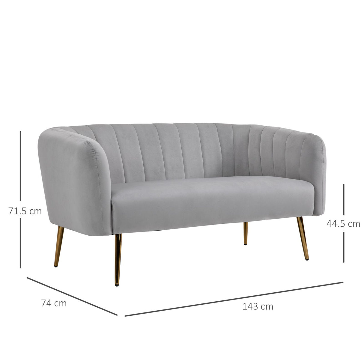 easycomfort easycomfort divano 2 posti design moderno imbottito con braccioli e spalliera grigio ean 8055776914015