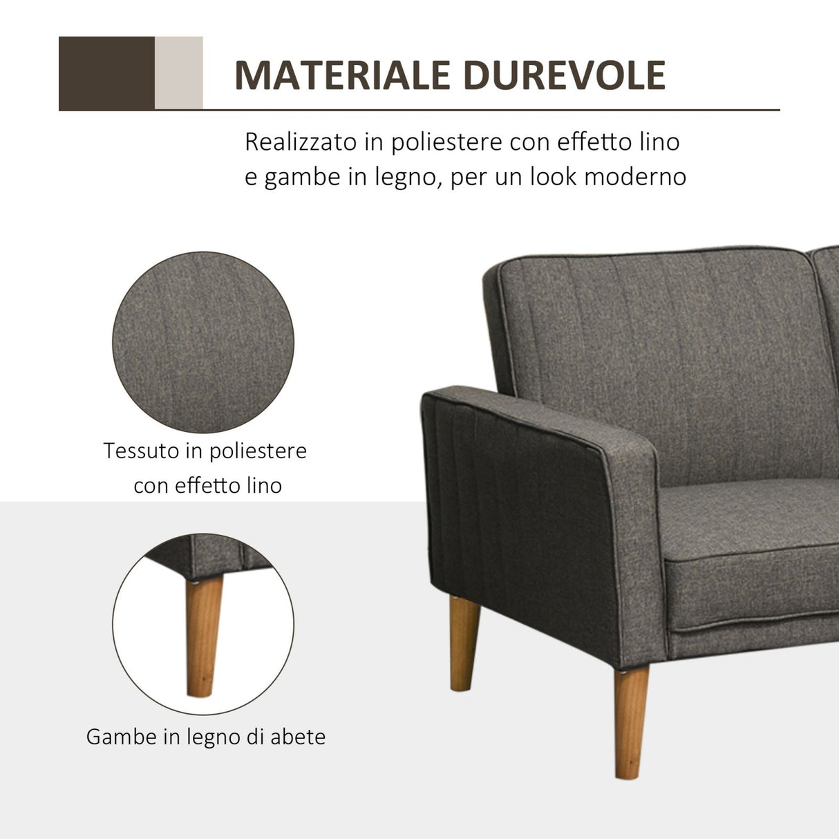 easycomfort easycomfort divano letto angolare con penisola struttura in legno e in tessuto grigio ean 8055776915913