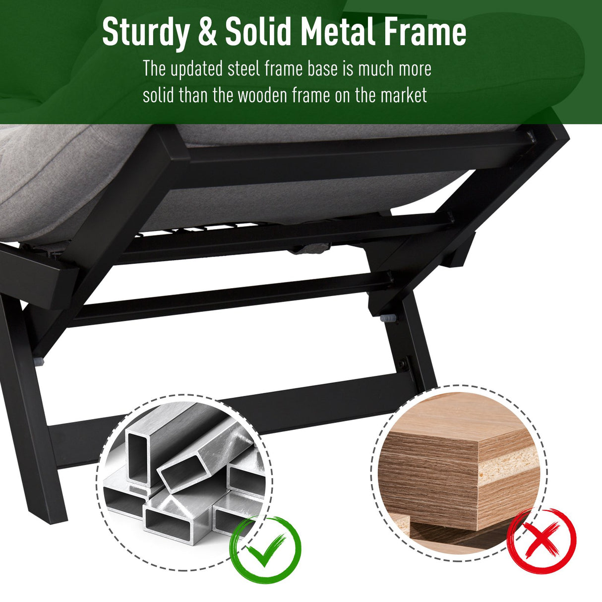 easycomfort easycomfort divano letto chaise longue in rovere nero e tessuto di lino grigio 155l x 65p x 57a cm ean 8054144138121