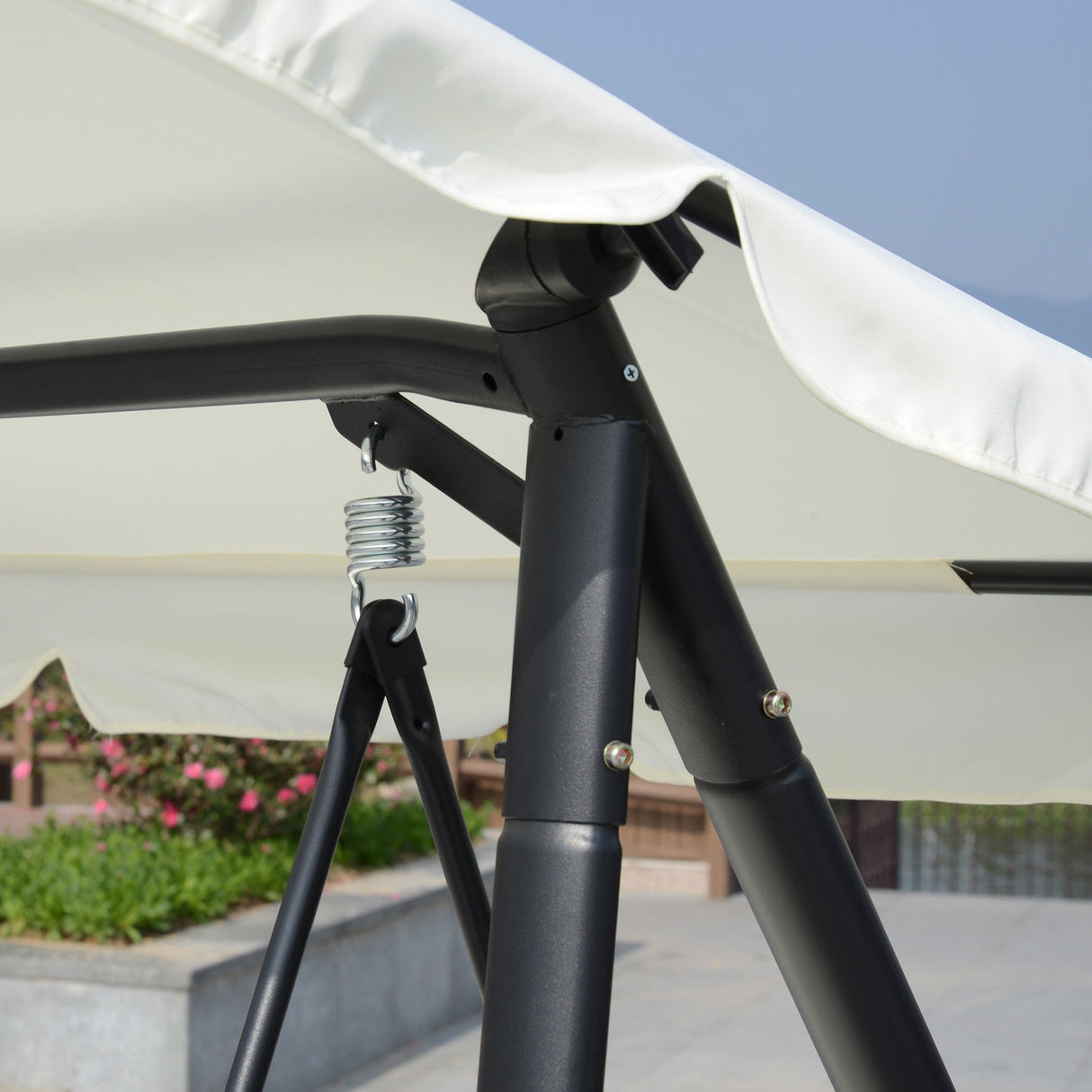 easycomfort easycomfort dondolo reclinabile 3 posti con tettuccio crema 200x125x170cm ean 8055776910123