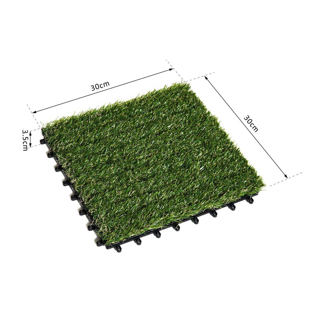 easycomfort easycomfort erba sintetica per giardino set di 10pz 30x30cm verde scuro ean 8054111848190