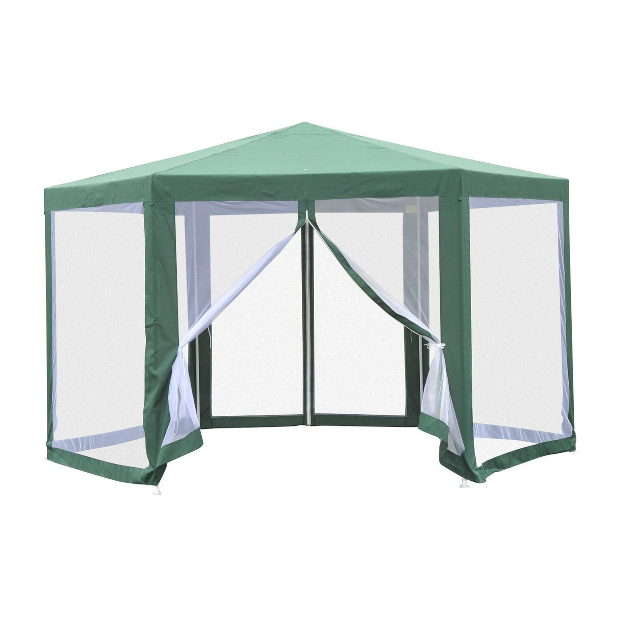 easycomfort easycomfort gazebo esagonale con zanzariere in ferro e poliestere verde ean 8054144138459
