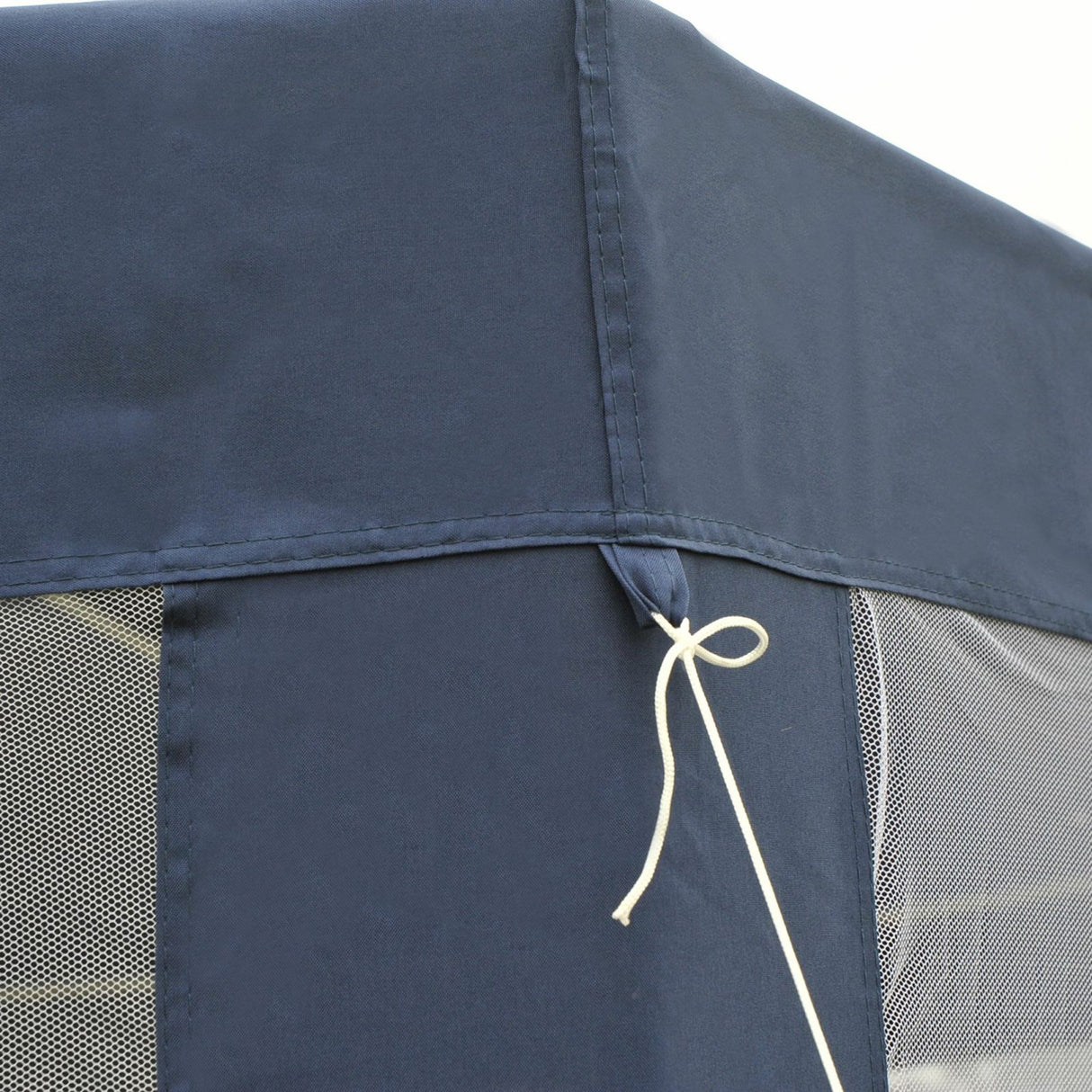 easycomfort easycomfort gazebo esagonale da giardino struttura in ferro con 6 zanzariere blubianco195x250x197cm ean 8054144138510