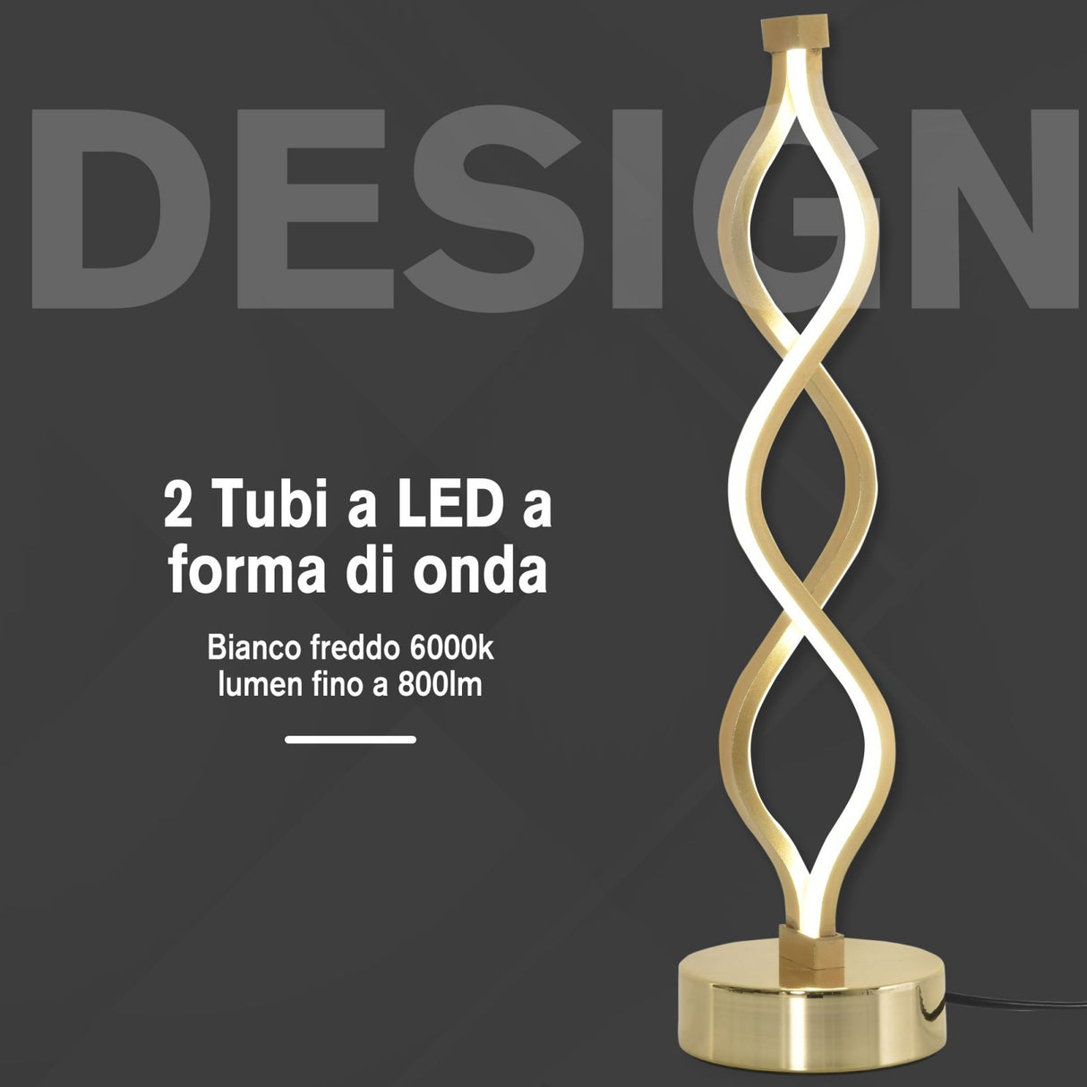 easycomfort easycomfort lampada da tavolo scrivania comodino lettura con luce a led oro ean 8054111849609