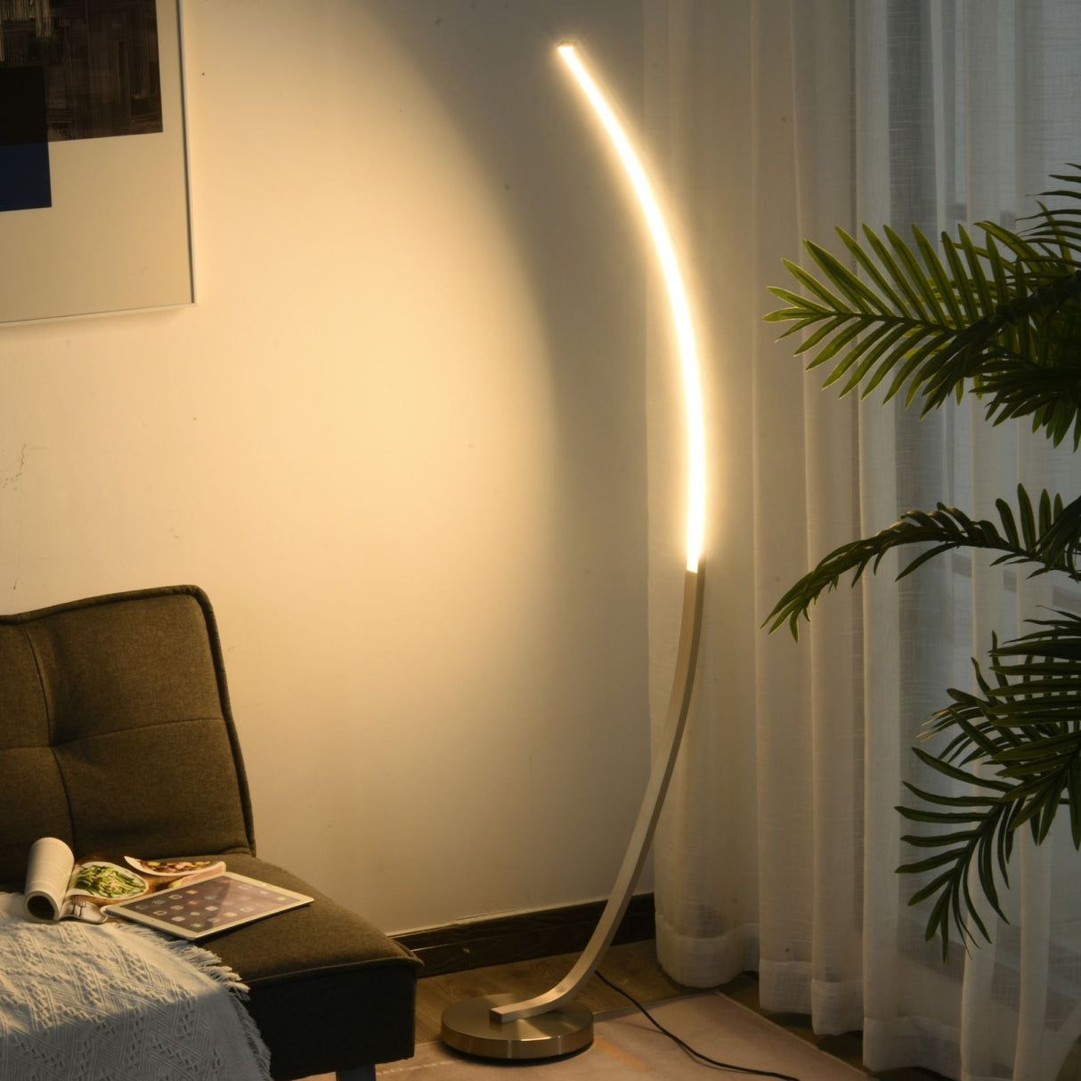 easycomfort easycomfort lampada da terra con design ad arco luci a led per soggiorno o ufficio ean 8054144130262