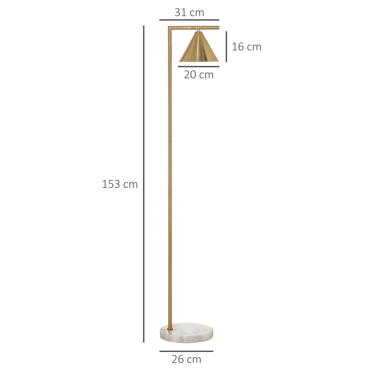 easycomfort easycomfort lampada da terra moderna con paralume regolabile 350 in metallo altezza 153cm oro