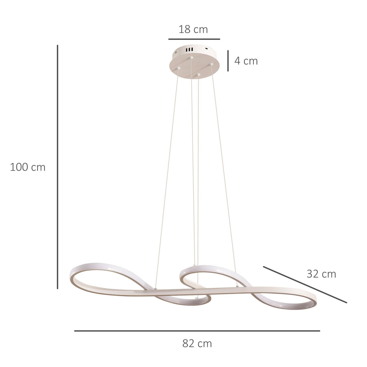 easycomfort easycomfort lampadario led 3 tonalita di luce altezza regolabile potenza 70w bianco