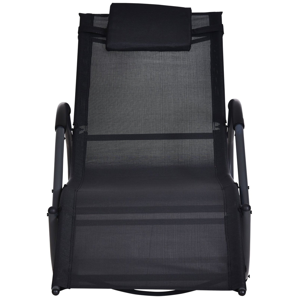 easycomfort easycomfort lettino sedia sdraio a dondolo zero gravity impermeabile con poggiatesta nero 160x61x79 cm ean 8054144130798