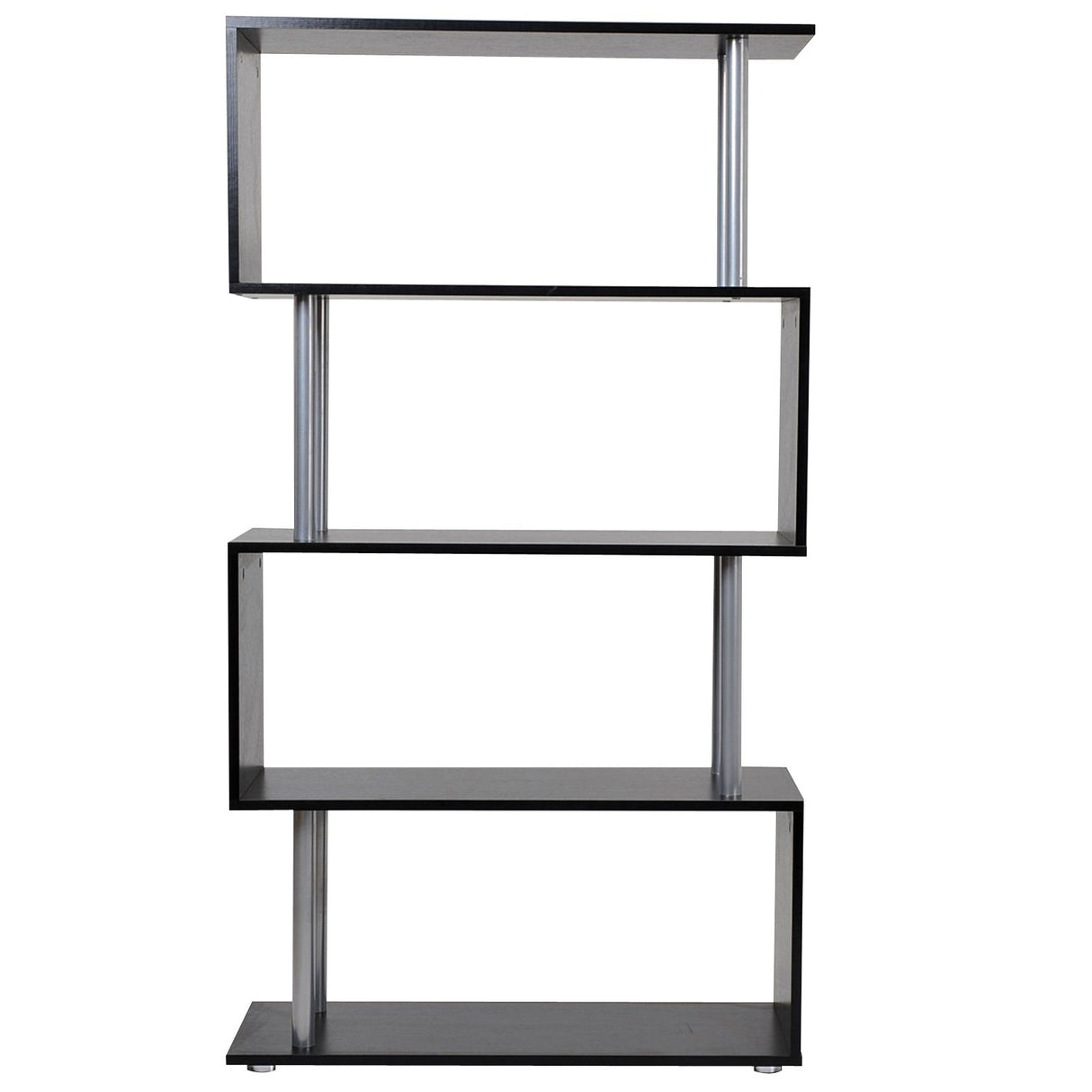 easycomfort easycomfort libreria di design moderna 4 ripiani nero 80x30x145cm ean 8054111841009