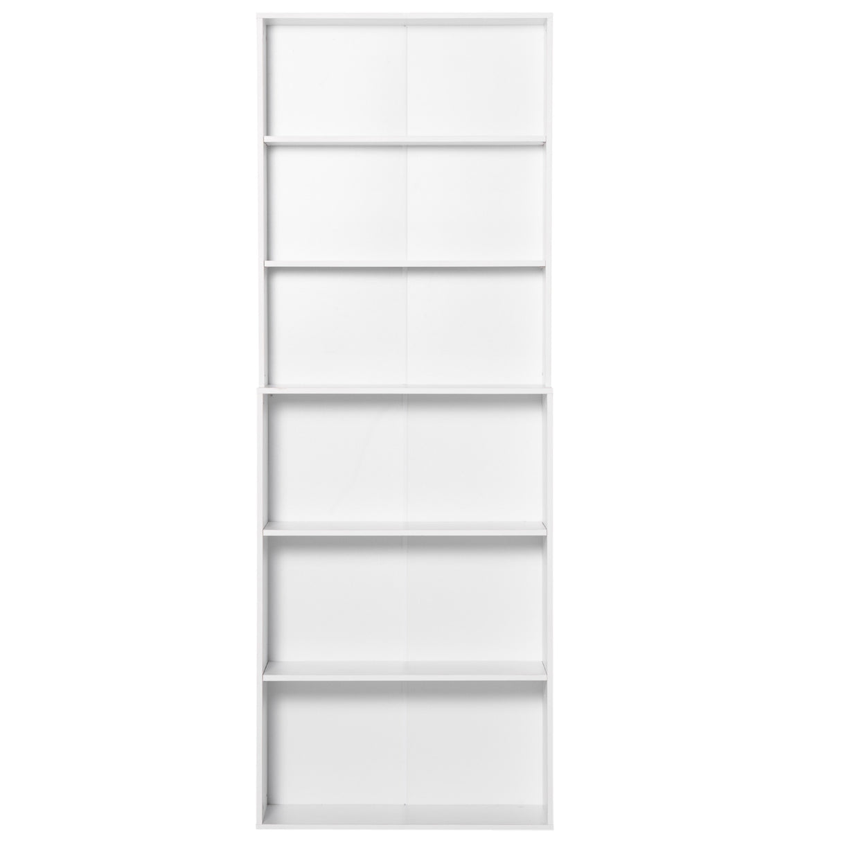 easycomfort easycomfort libreria scaffale a 6 ripiani in legno con mensole regolabili 76 2x34 5x209cm bianco