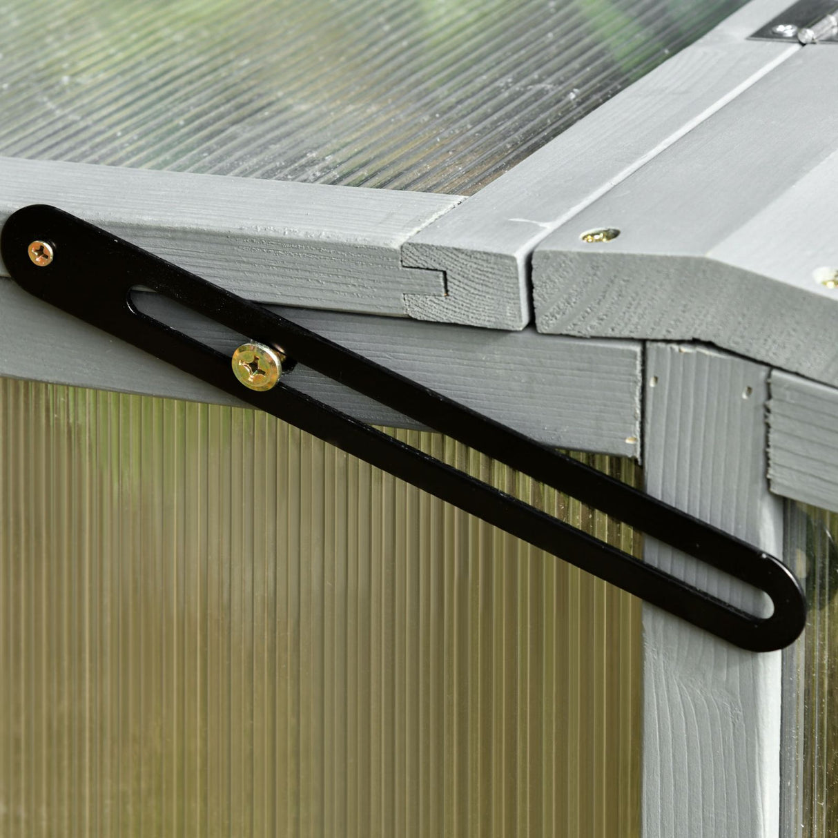 easycomfort easycomfort mini serra in legno e policarbonato serre agricole prezzi da balcone o da giardino grigia 90x92x28cm ean 8054144138930