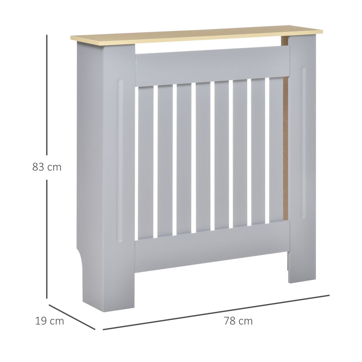 easycomfort easycomfort mobile copricalorifero in mdf e legno truciolare design a doghe con mensola superiore grigio