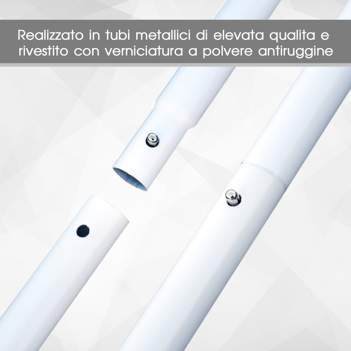 easycomfort easycomfort palo per tenda a vela con picchetti di fissaggio e corda 3m ean 8054111840231