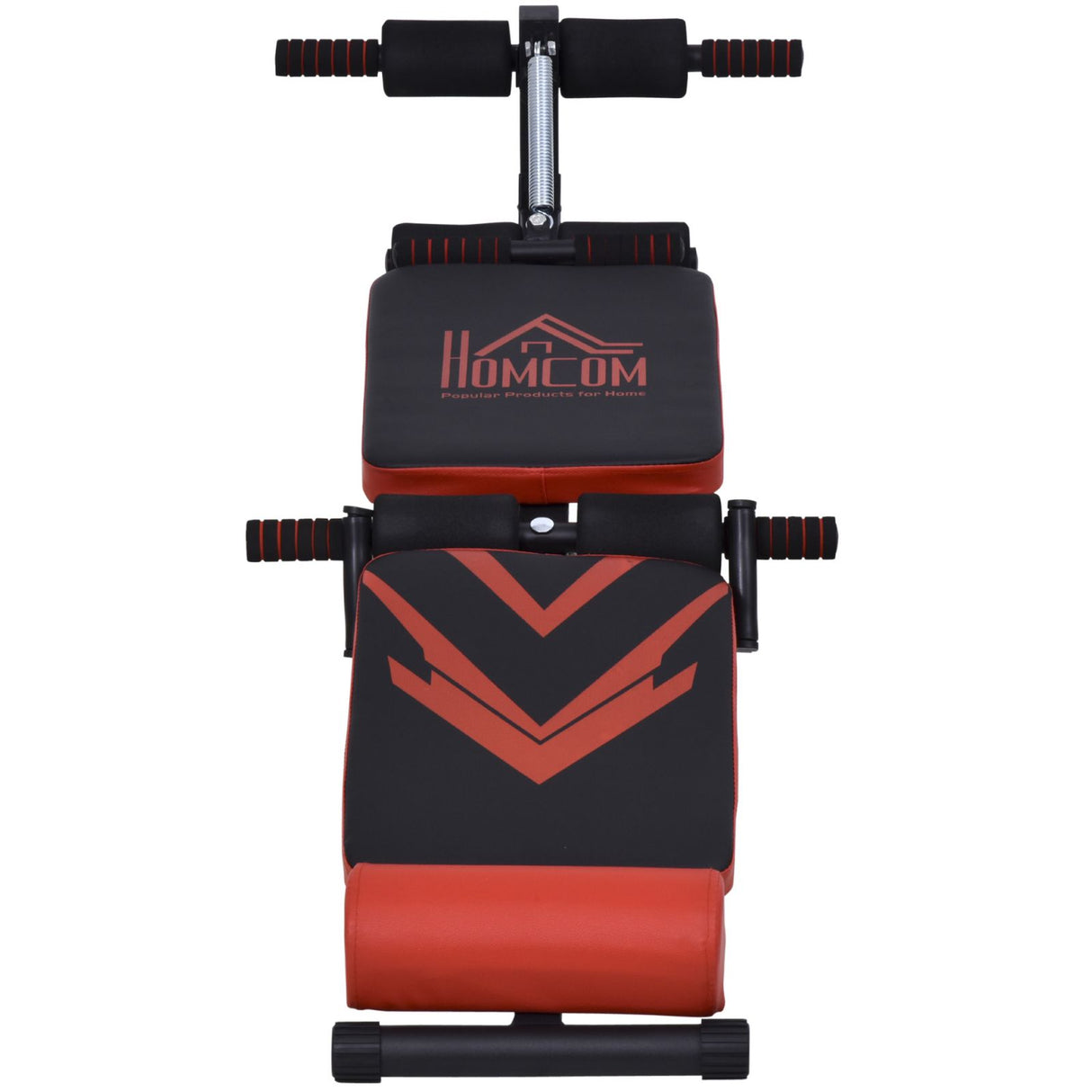 easycomfort easycomfort panca per addominali pieghevole altezza regolabile con imbottitura nera e rossa ean 8054144130651