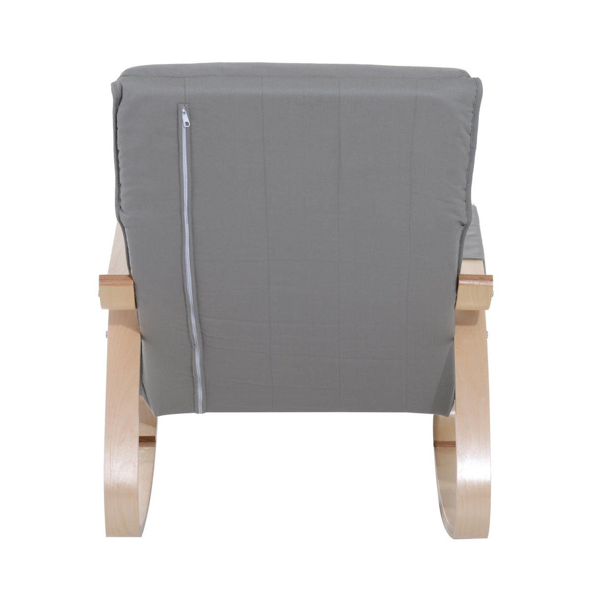 easycomfort easycomfort poltrona a dondolo con poggiagambe in legno curvato grigio ean 8055776910734