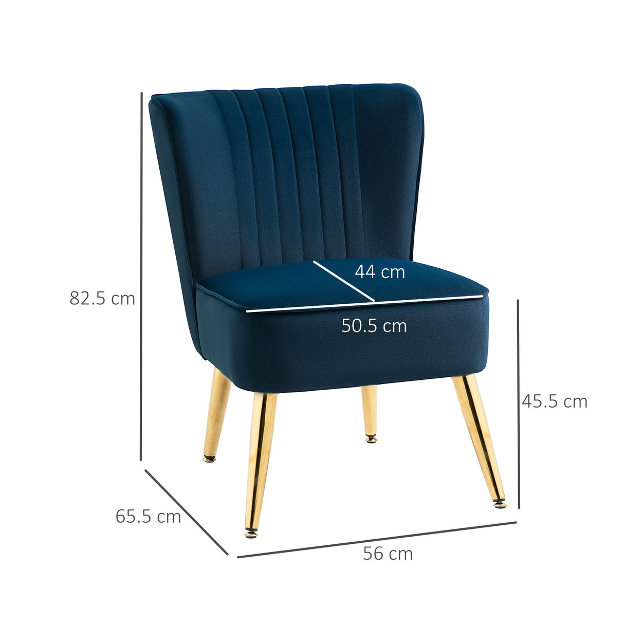 easycomfort easycomfort poltrona moderna in stile scandinavo imbottita e rivestita in tessuto vellutato 56x65 5x82 5cm blu