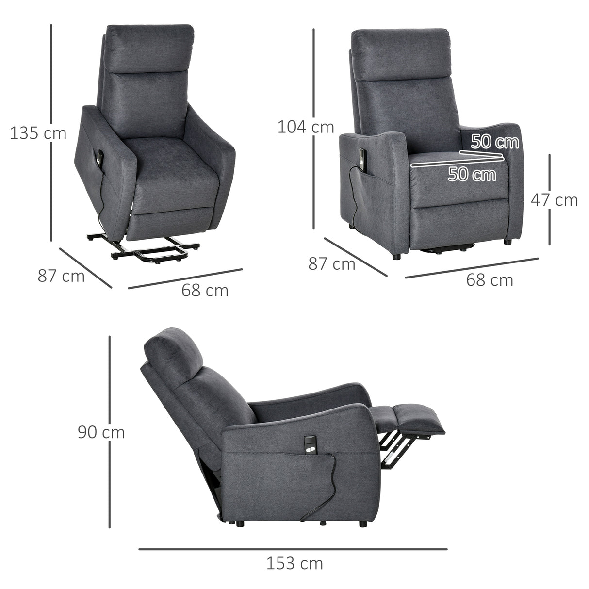 easycomfort easycomfort poltrona relax alzapersona elettrica con schienale reclinabile 140 e telecomando