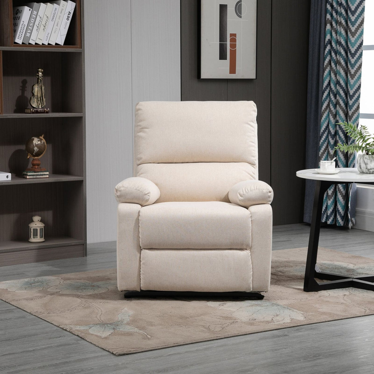 easycomfort easycomfort poltrona relax con schienale reclinabile manuale in tessuto beige ean 8055776911519
