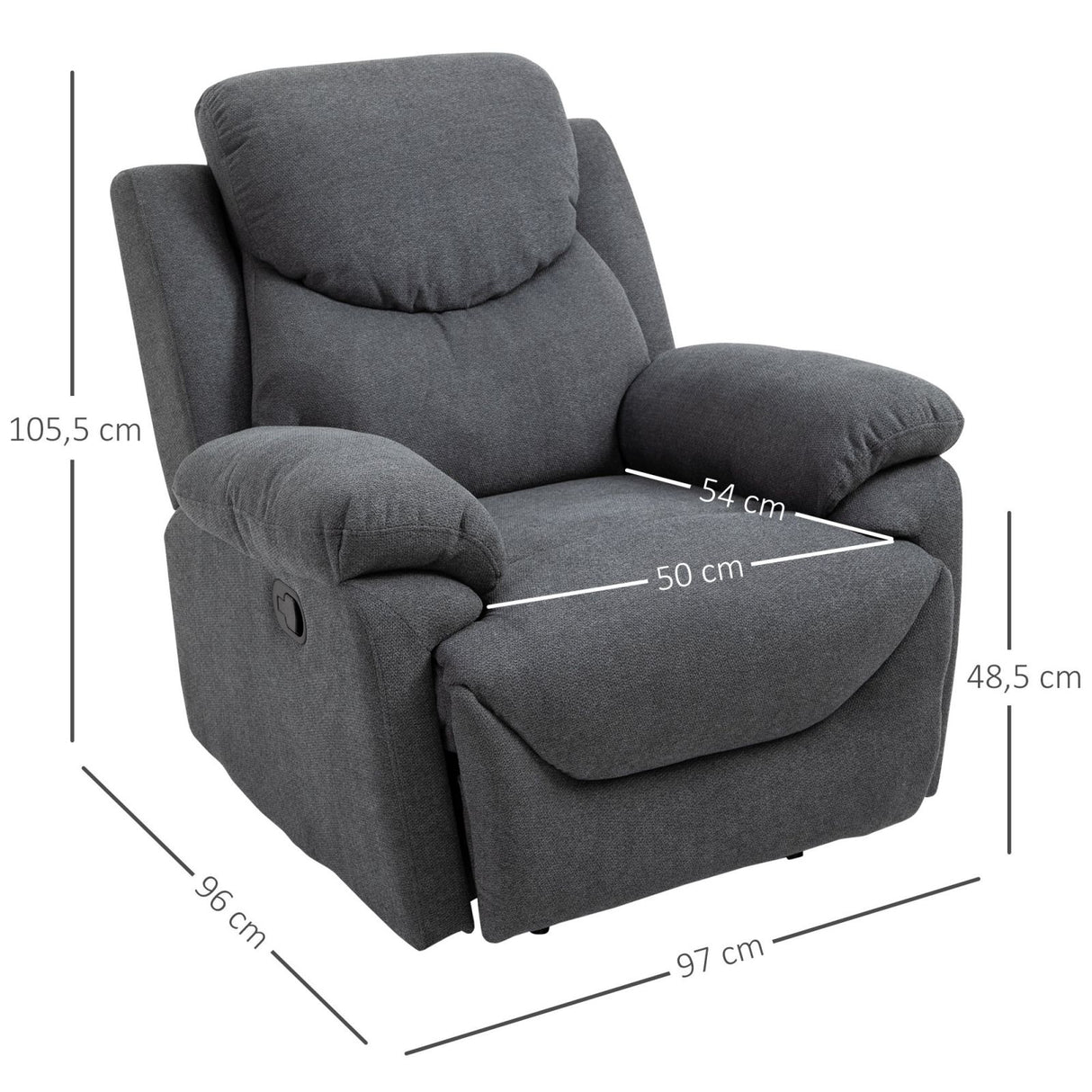 easycomfort easycomfort poltrona relax reclinabile divano sedia ergonomico con schienale reclinabile e poggiapiedi ean 8055776913636