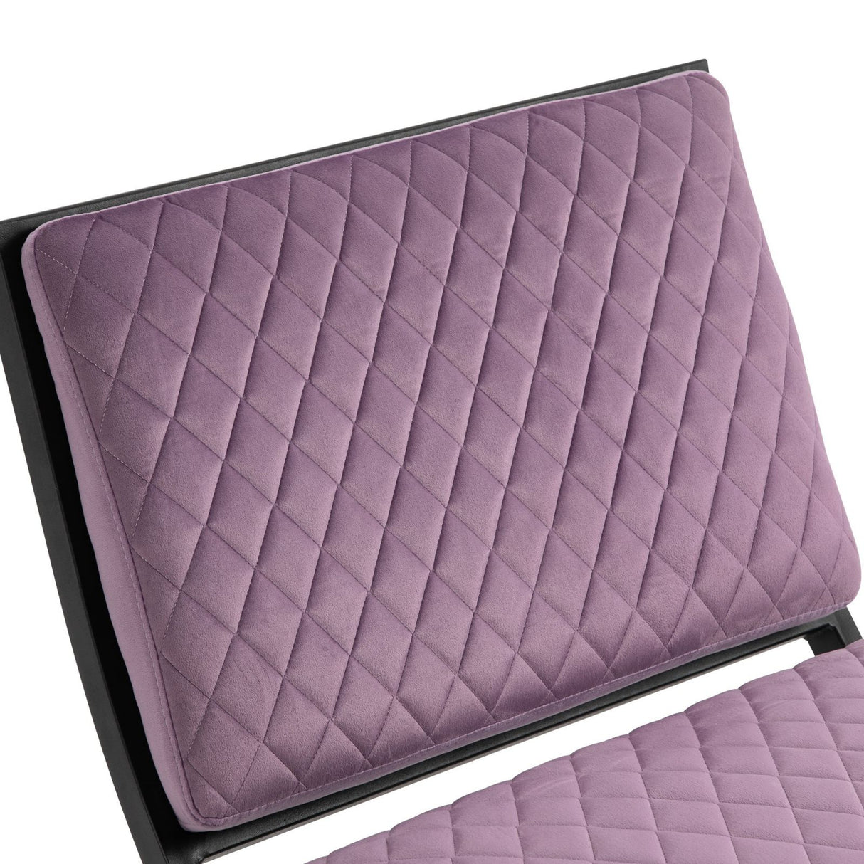 easycomfort easycomfort poltroncina imbottita in acciaio e poliestere con effetto trapuntato design moderno viola e nero ean 8055776916378