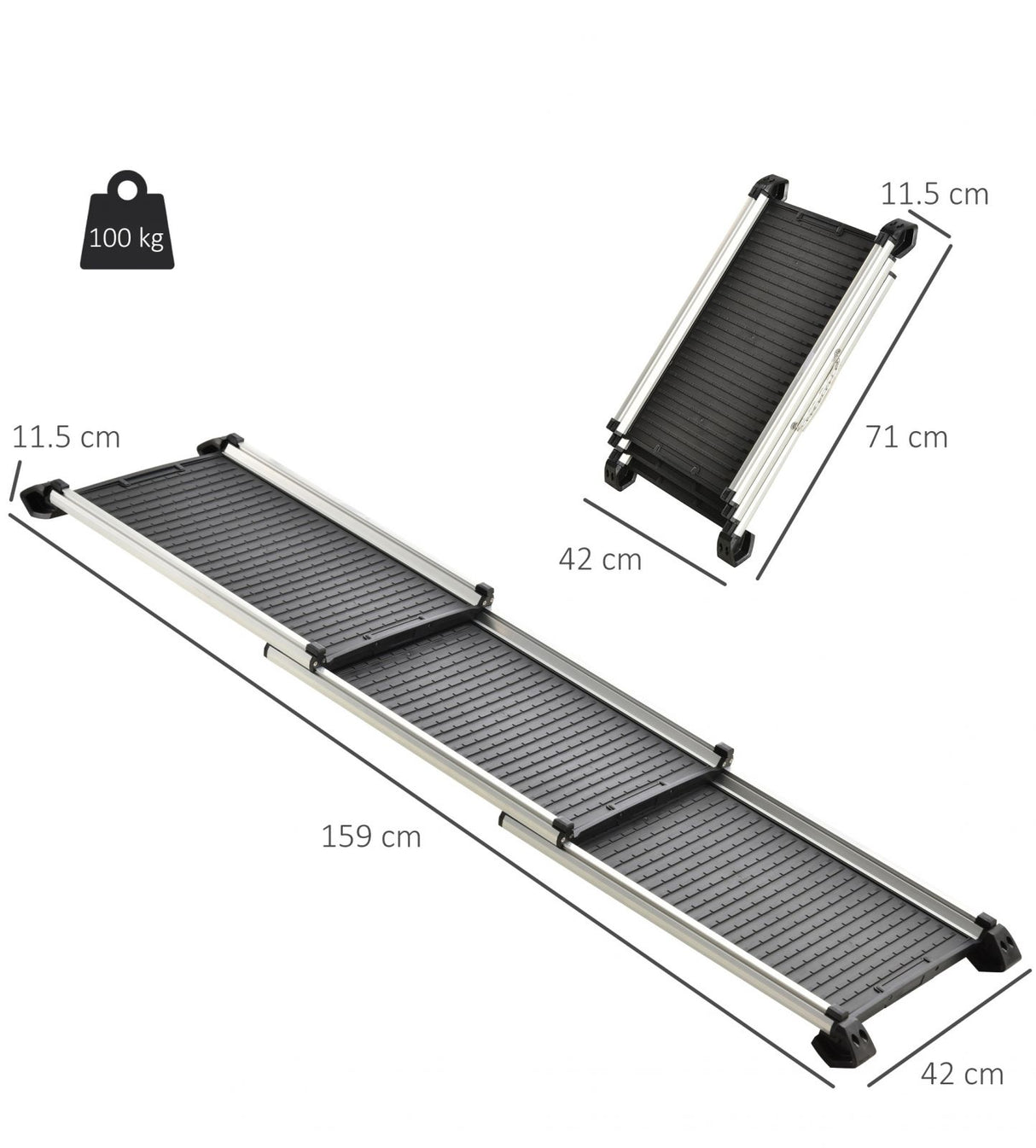 easycomfort easycomfort rampa pieghevole e antiscivolo auto per cani fino a 100kg nera ean 8054144135625