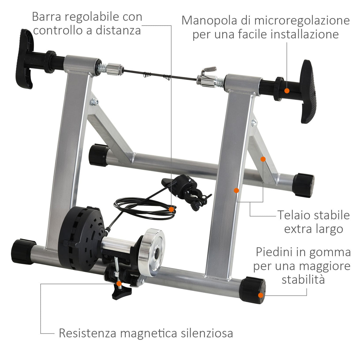 easycomfort easycomfort rullo per bici magnetico pieghevole allenamento a casa 5 livelli ean 8055776911403