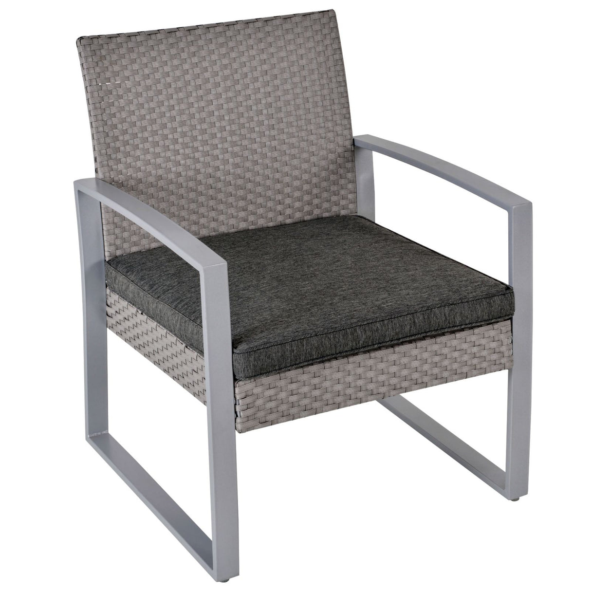 easycomfort easycomfort salotto da esterno in rattan set mobili da giardino con divano da giardino e poltrona da esterno grigio ean 8055776914763
