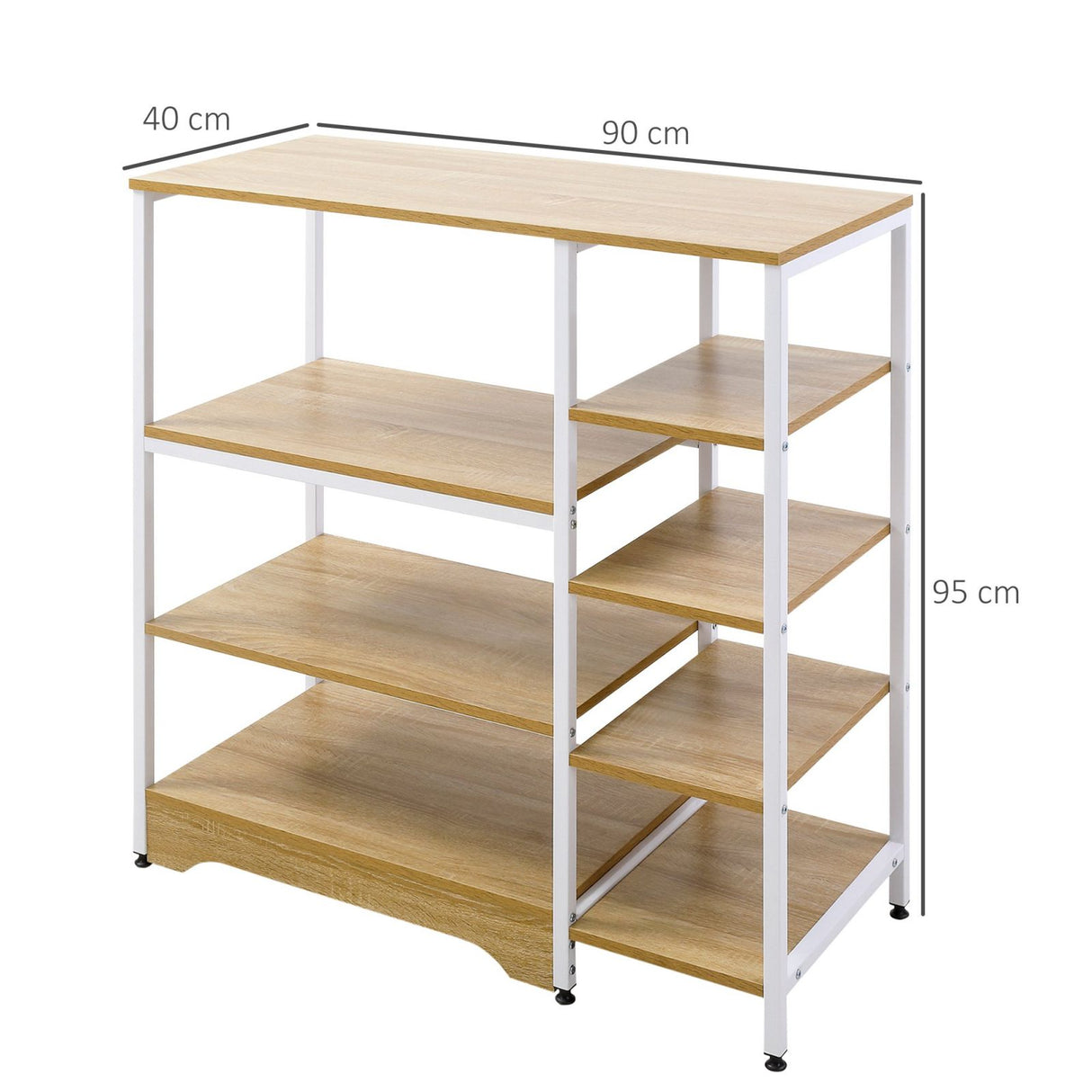 easycomfort easycomfort scaffale da cucina salvaspazio stile industriale struttura in metallo e legno legno
