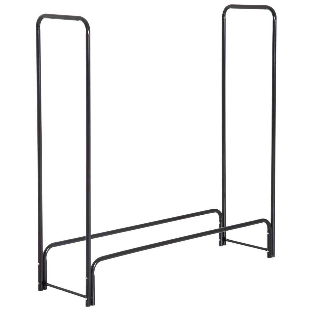 easycomfort easycomfort scaffale porta legna da interno per camino in ferro nero 122x35x122cm ean 8054111841917