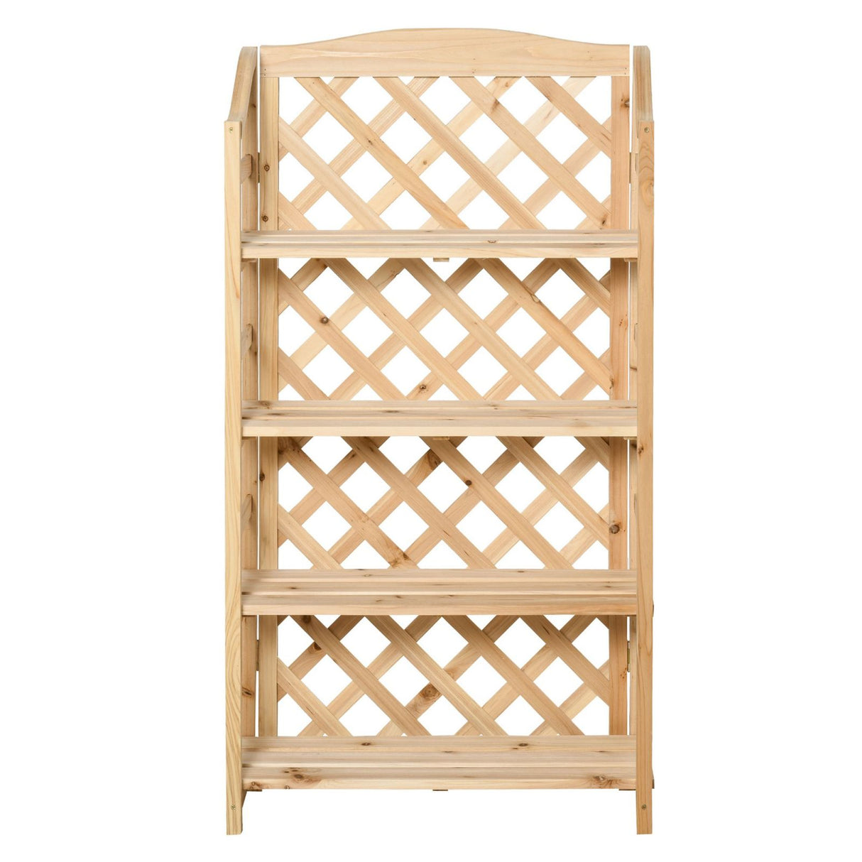 easycomfort easycomfort scaffale portapiante pieghevole con 4 mensole regolabili in legno ean 8054111849869