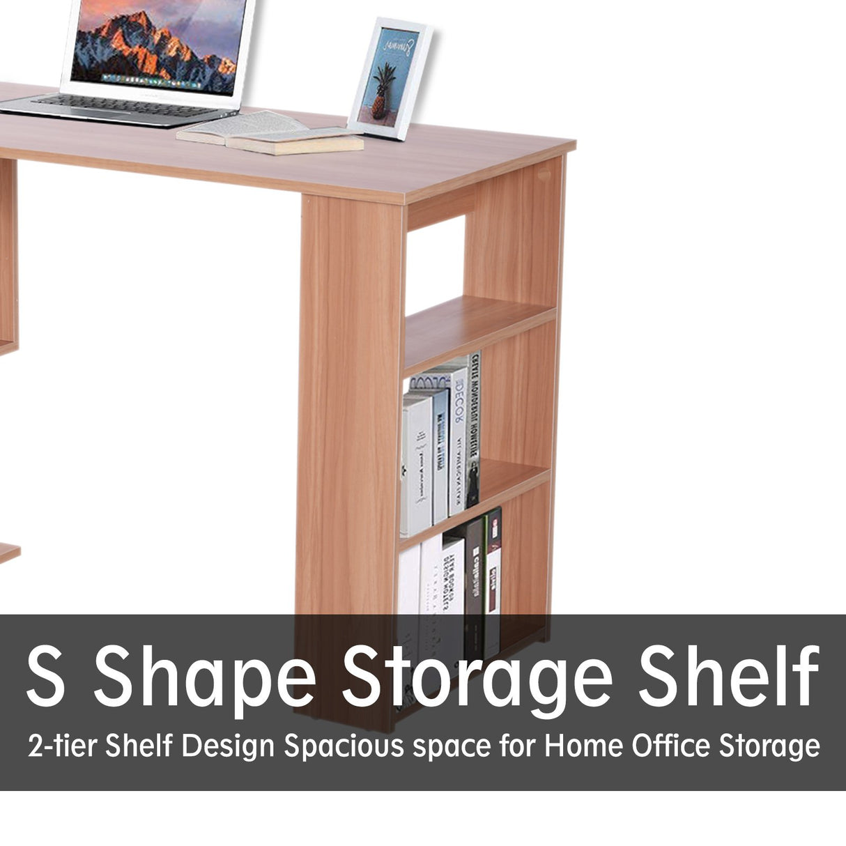 easycomfort easycomfort scrivania ad angolo multiposizione con 5 ripiani legno 120x110x74 5cm ean 8054111849715