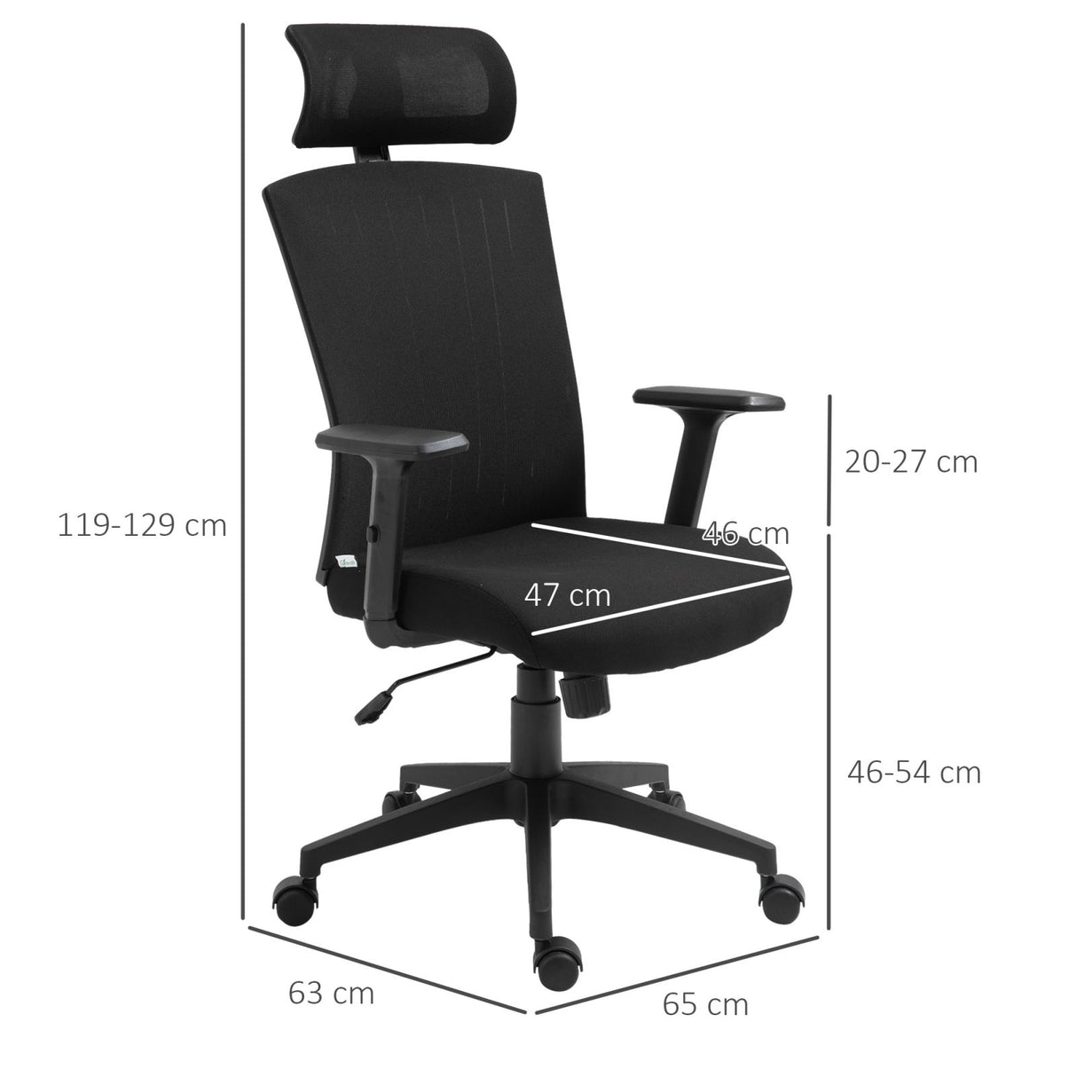 easycomfort easycomfort sedia da ufficio ergonomica con poggiatesta e supporto lombare altezza e braccioli regolabili 65x63x119 129cm nero