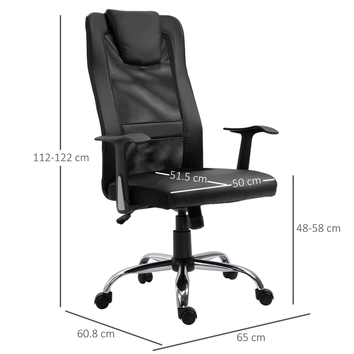easycomfort easycomfort sedia da ufficio ergonomica girevole in mesh e ecopelle altezza regolabile nero ean 8054144139920