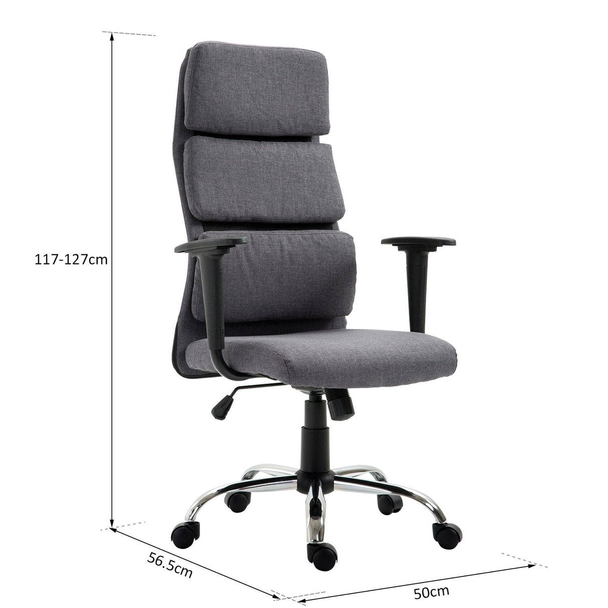 easycomfort easycomfort sedia da ufficio girevole con schienale alto regolabile in tessuto grigio ean 8055776914244