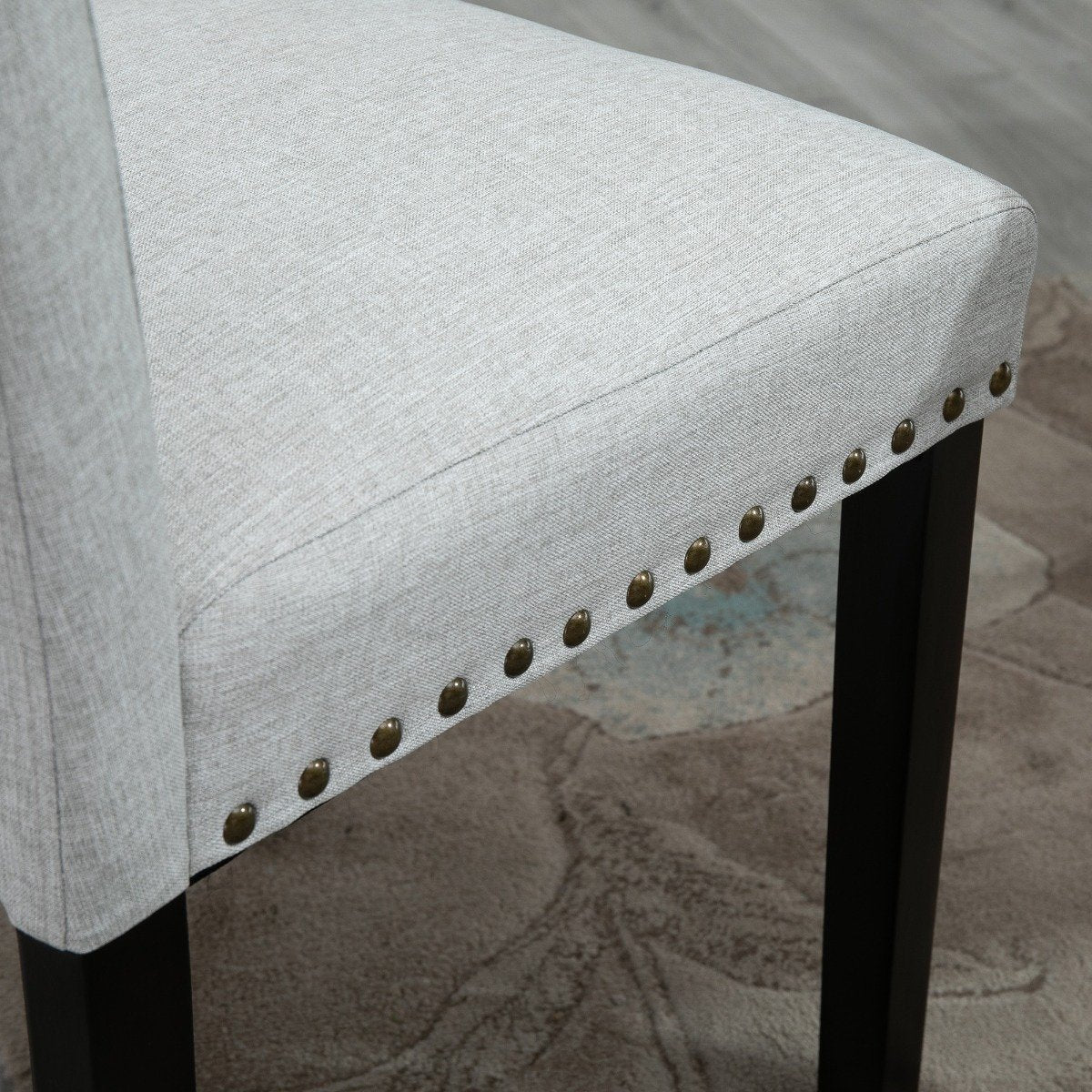 easycomfort easycomfort sedia imbottita per tavolo da pranzo o cucina senza braccioli in lino grigio chiaro ean 8054111848916