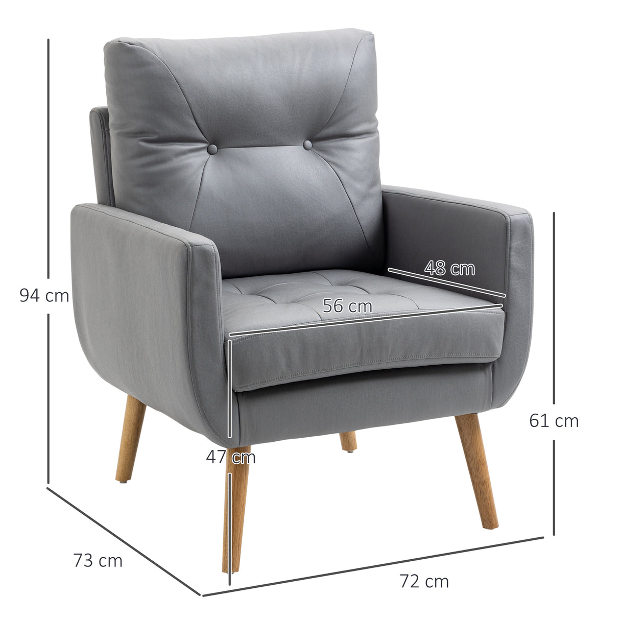 easycomfort easycomfort sedia moderna per soggiorno e camera da letto con seduta imbottita e tessuto in microfibra 72x73x94 cm grigia