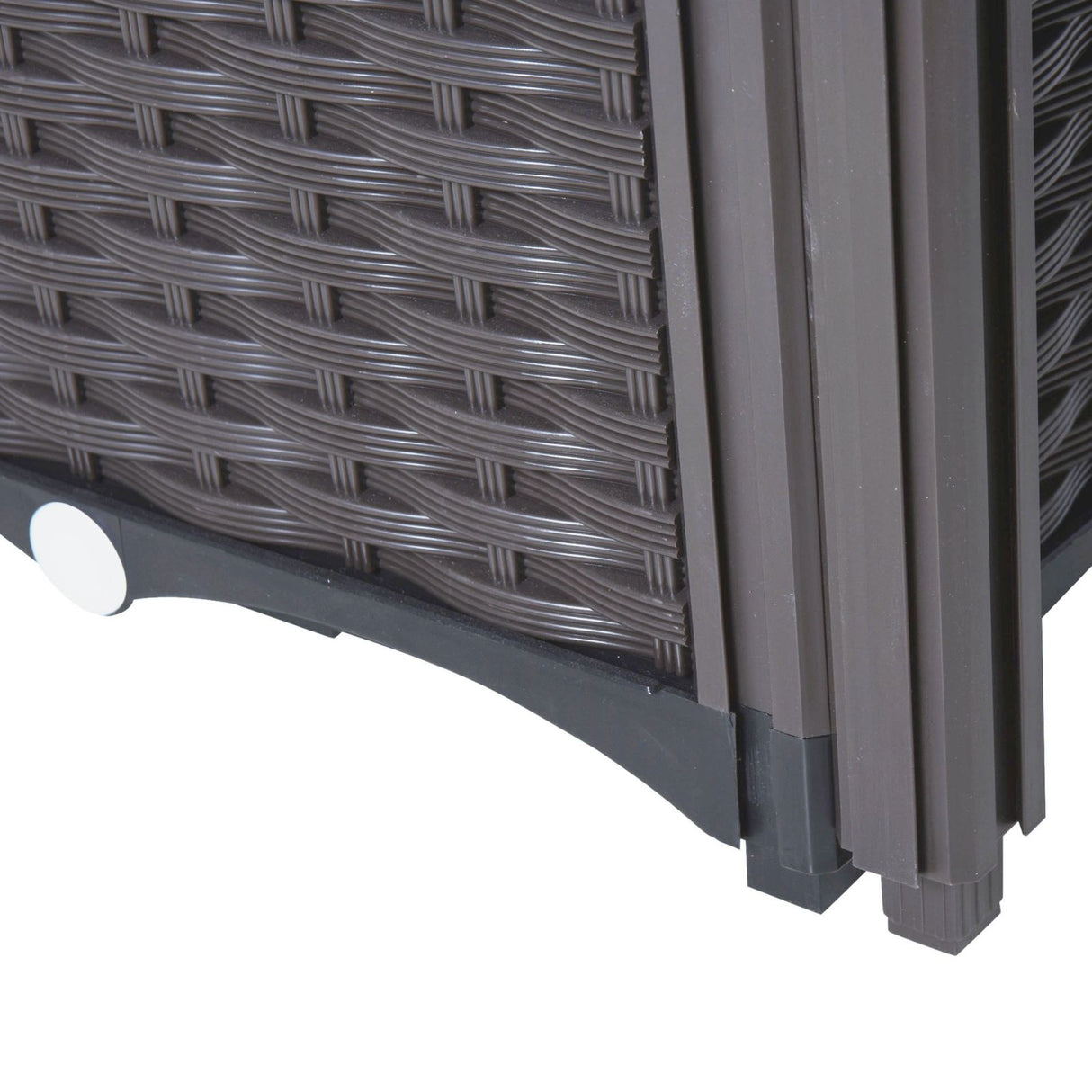 easycomfort easycomfort set 2 pezzi fioriere da esterno autoirriganti rialzate letto da giardino rialzato per fiori effetto rattan in pp marrone ean 8054111842471