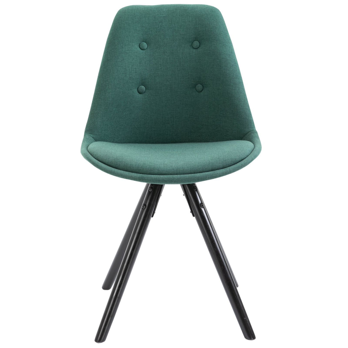 easycomfort easycomfort set 2 sedie imbottite con gambe in legno nero e rivestimento verde ean 8055776913261