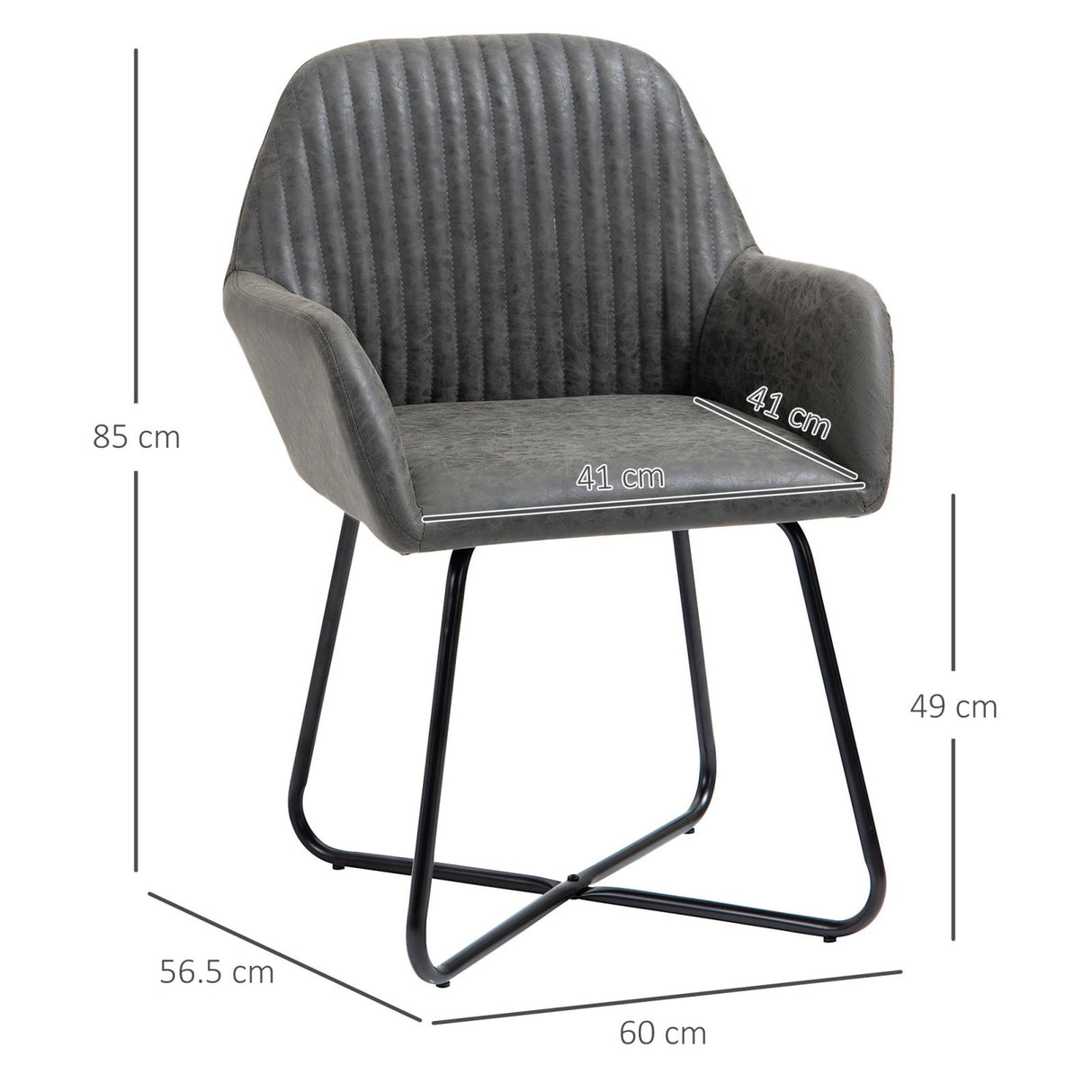 easycomfort easycomfort set 2 sedie moderne per sala da pranzo cucina o soggiornosedie imbottite in similpelle grigia