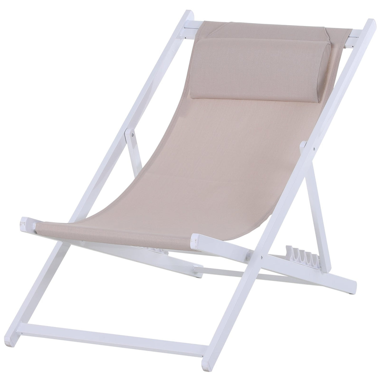 easycomfort easycomfort set 2 sedie sdraio pieghevoli in alluminio e texilene bianco ean 8054144130774