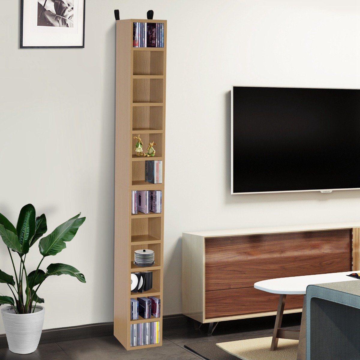 easycomfort easycomfort set di 2 scaffalature mobiletti 6 ripiani in legno mdf 21x19 2x88 3cm ean 8054111845175