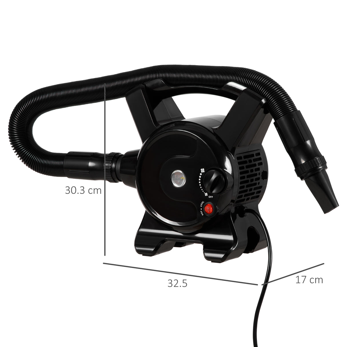 easycomfort easycomfort soffiatore per cani con velocita e temperatura regolabili tubo flessibile e 3 beccucci 2400w nero