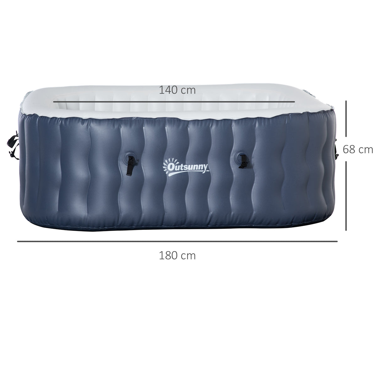easycomfort easycomfort spa idromassaggio gonfiabile con 108 getti e riscaldamento 40c per 4 6 persone 180x180x68cm blu scuro